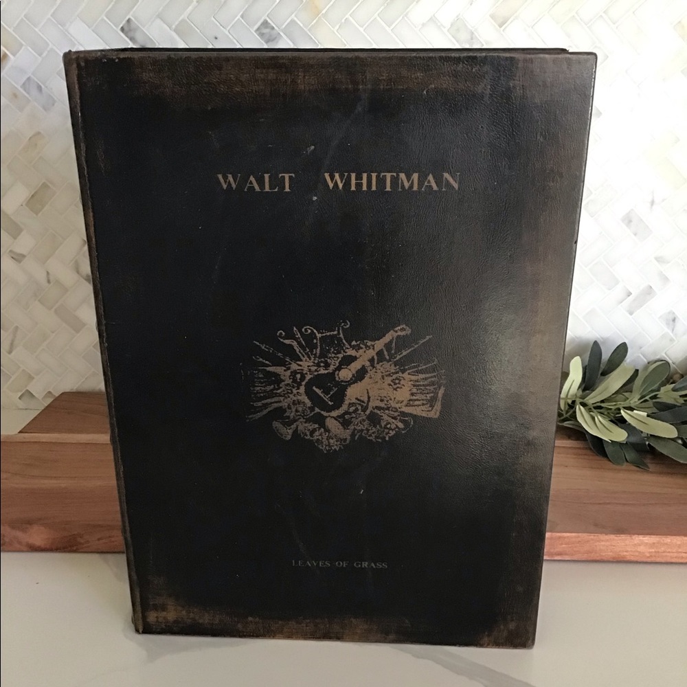 Large Decorative “Walt Whitman” Office Book Box